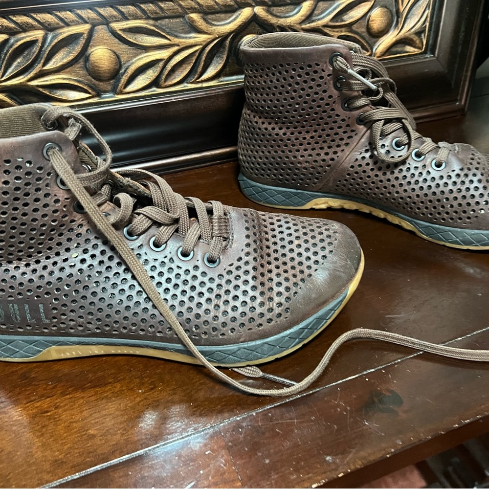 No bull brown leather shoes